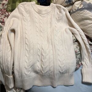 Banana Republic Cream Cable Knit Sweater wool/cashmere